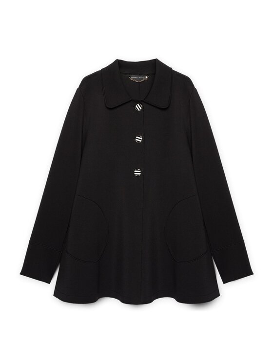 Fiorella Rubino Fiorella Rubino Cappotto 0806T000338N033 Nero A-Line Fit
