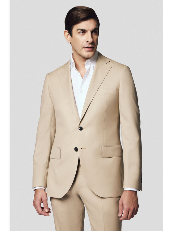 Lancerto Lancerto Garnitur Percoto GA073125000005 Beżowy Slim Fit