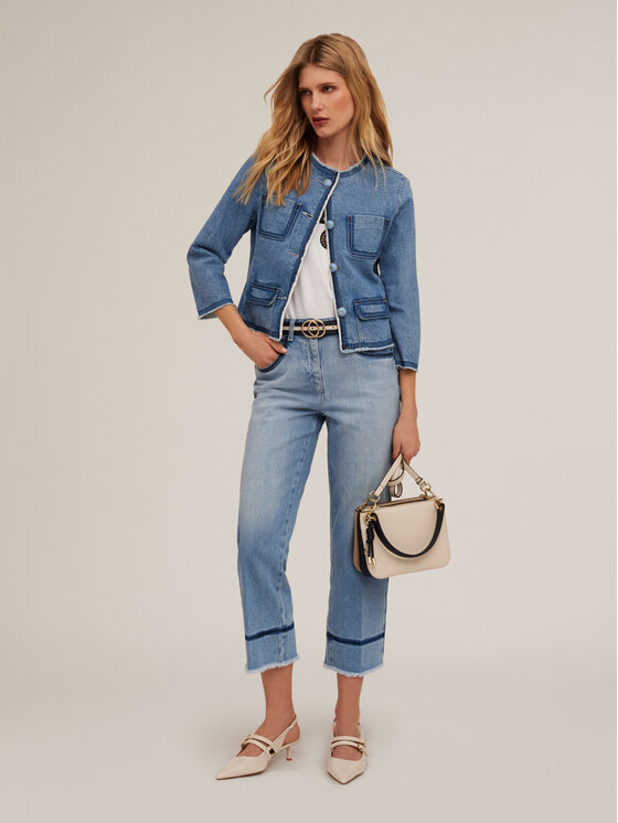 Motivi Motivi Giacca outdoor R584Q001009N004 Turchese Regular Fit