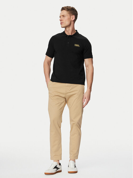 KARL LAGERFELD KARL LAGERFELD Polo 745780 500235 Czarny Regular Fit