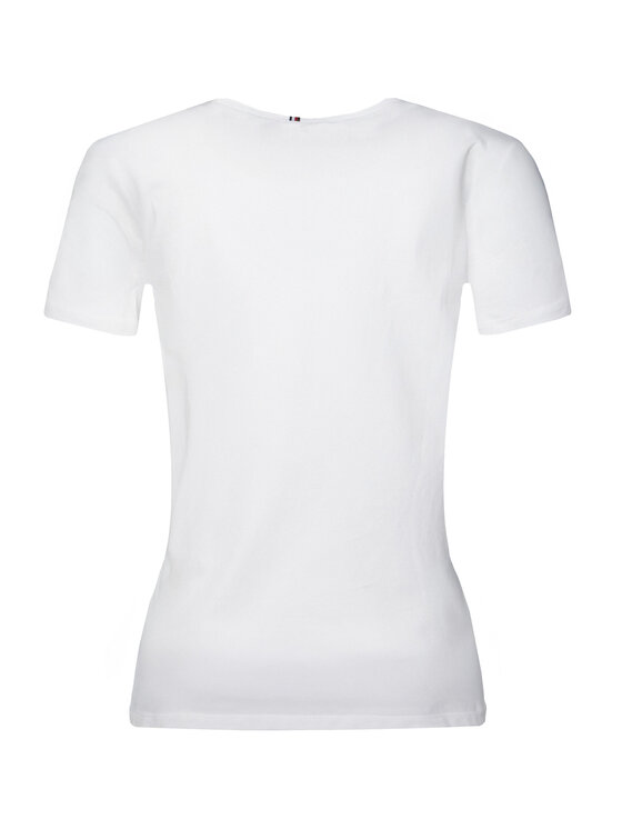 Tommy Hilfiger Tommy Hilfiger Póló Heritage Crew Neck Graphic Tee WW0WW24967 Fehér Regular Fit