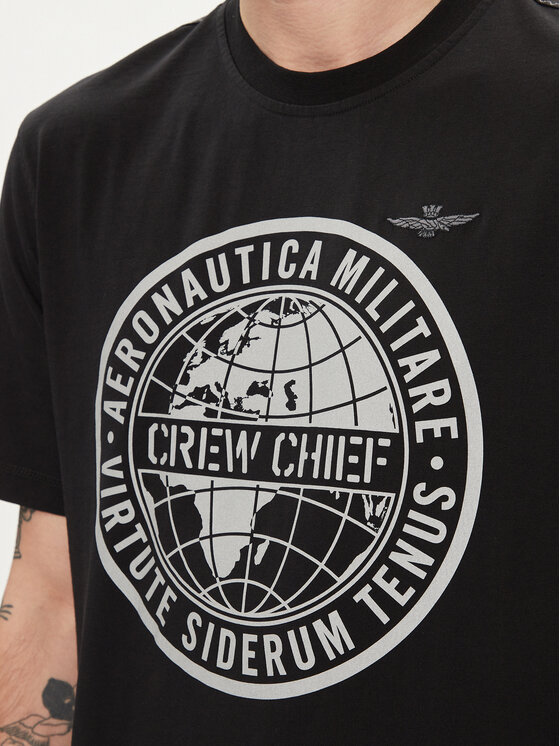 Aeronautica Militare Aeronautica Militare T-shirt 241TS2208J635 Crna Regular Fit