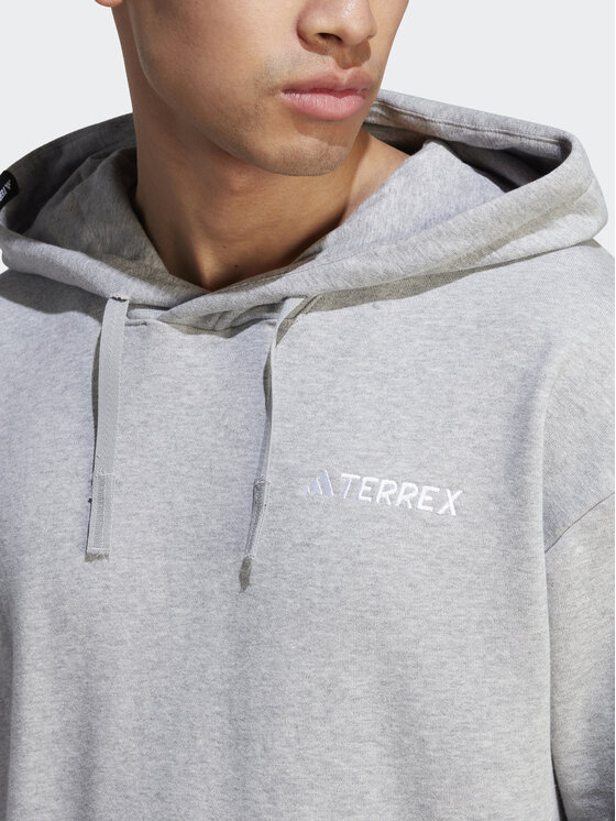 adidas adidas Mikina Terrex Logo IB6564 Šedá Regular Fit