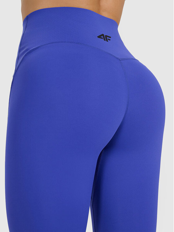 4F 4F Legginsy TRAINING Niebieski Slim Fit