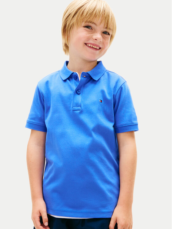 Tommy Hilfiger Tommy Hilfiger Polo Essential KB0KB10007 Niebieski Regular Fit
