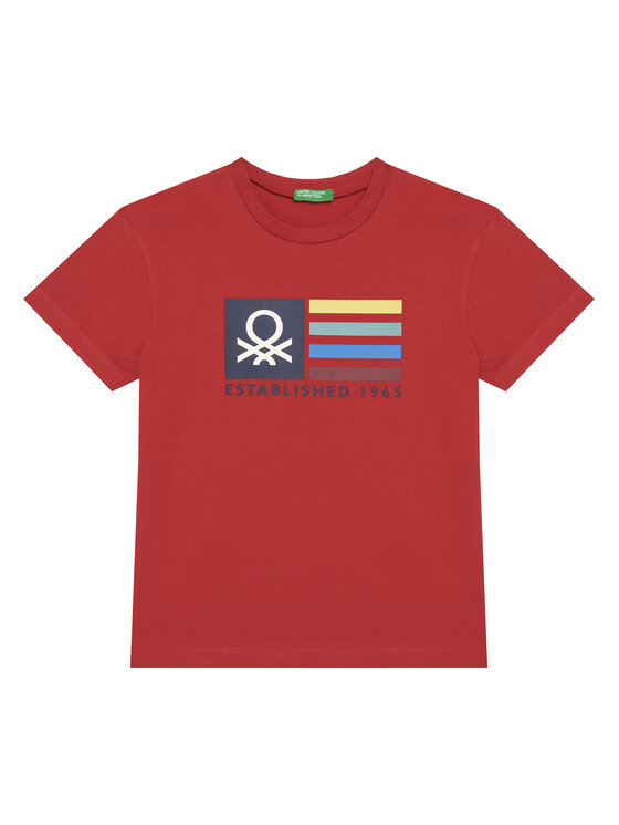 United Colors Of Benetton United Colors Of Benetton T-shirt 3I1XC10Q4 Rosso Regular Fit