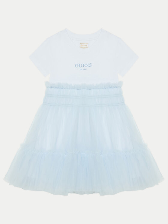 Guess Guess Každodenní šaty K5RK14 K6YW0 Bílá Regular Fit