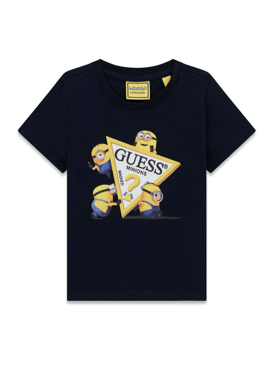 Guess Jeans Guess Jeans T-Shirt N6YI28 K6652 Granatowy Regular Fit