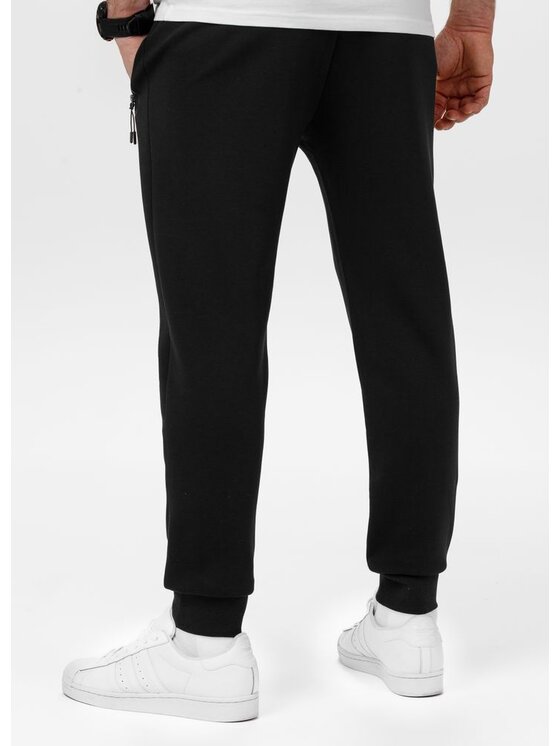 PITBULL PITBULL Spodnie dresowe AUTOMATIC Czarny Regular Fit