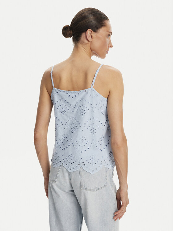 Pieces Pieces топ Vilde 17156563 Светлосиньо Regular Fit