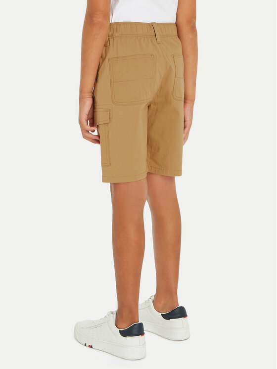 Tommy Hilfiger Tommy Hilfiger Pantaloncini di tessuto KB0KB08799 Beige Straight Fit