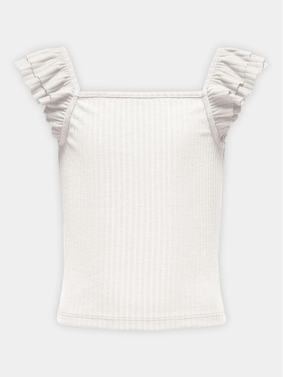 Kids ONLY Kids ONLY Top Nella 15317829 Biały Slim Fit
