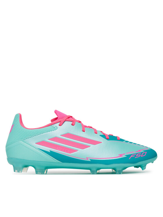 Ghete pentru fotbal adidas F50 League Messi Firm/Multi-Ground IH0928 Turcoaz