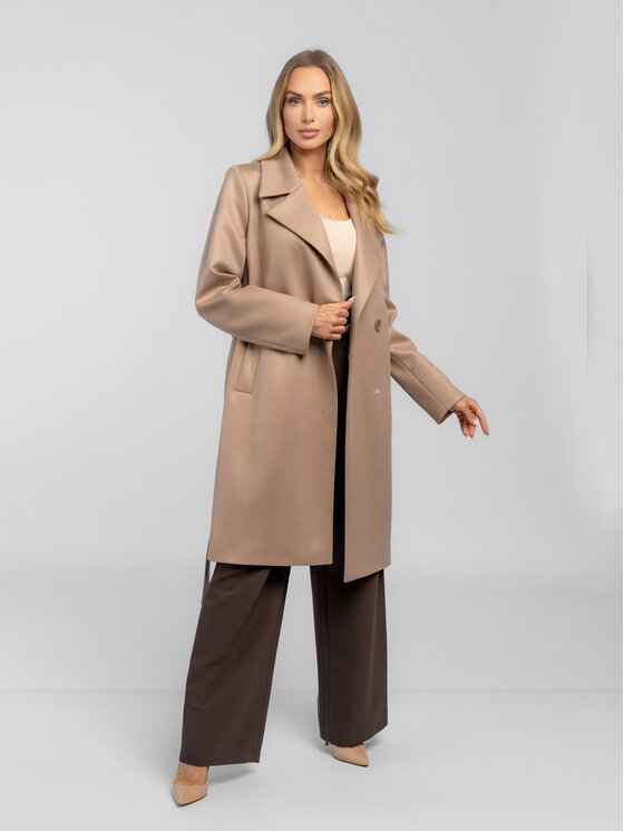 Salme Salme Prechodný kabát Veronica Hnedá Regular Fit