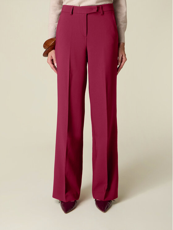 Oltre Oltre Pantaloni di tessuto P02LR009320N016 Bordeaux Baggy Fit