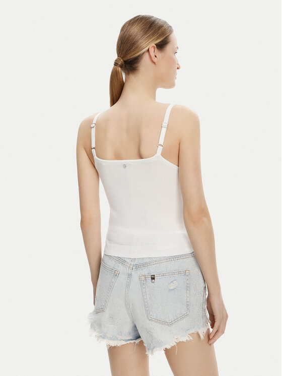 Guess Guess Top W5GR47 Z3MN2 Biały Regular Fit