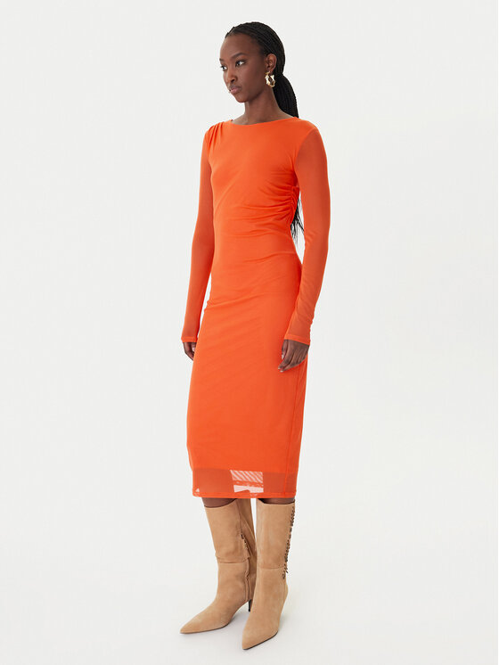 Patrizia Pepe Patrizia Pepe Rochie cocktail 8A1604/J376-R877 Portocaliu Regular Fit