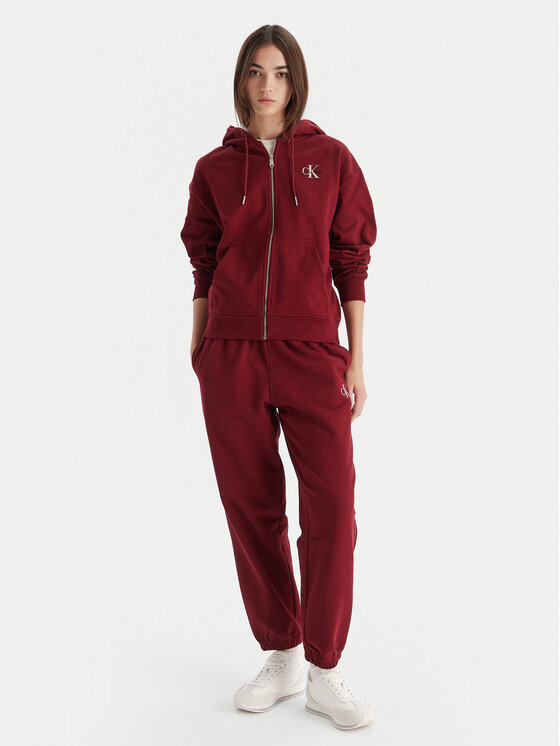 Calvin Klein Jeans Calvin Klein Jeans Pulóver Monologo LV047B270G Bordó Regular Fit