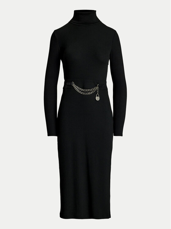 LAUREN RALPH LAUREN LAUREN RALPH LAUREN Pletena obleka 250951822001 Črna Slim Fit