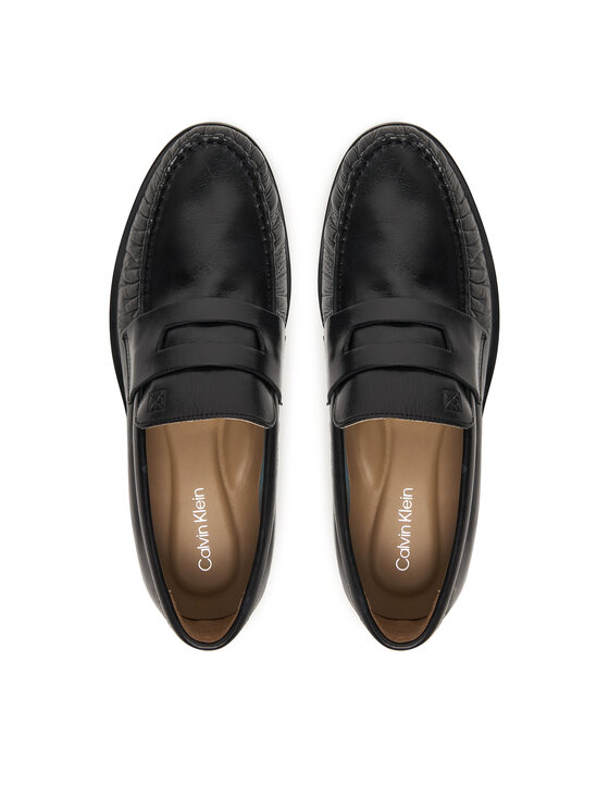 Calvin Klein Calvin Klein Loaferke Ess Rubber Loafer Wr Pol Lth HM0HM02171 Črna