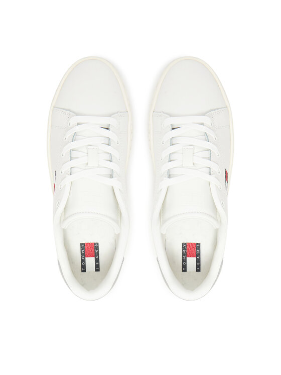Tommy Jeans Tommy Jeans Tenisice Tjw Logo Outsole Sneaker Ess EN0EN02703 Écru