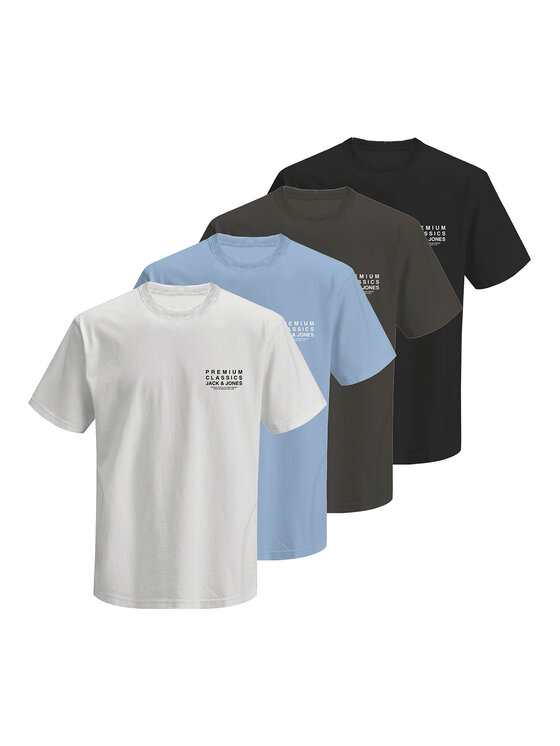 Jack&Jones Jack&Jones 4 t-kreklu kompleksts Blatailor 12291658 Daudzkrāsains Regular Fit