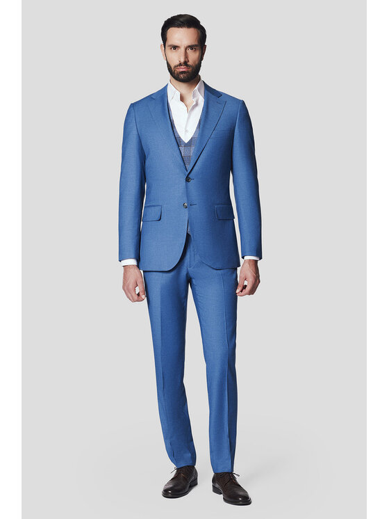 Lancerto Lancerto Garnitur Anaheim GA073125000012 Niebieski Slim Fit