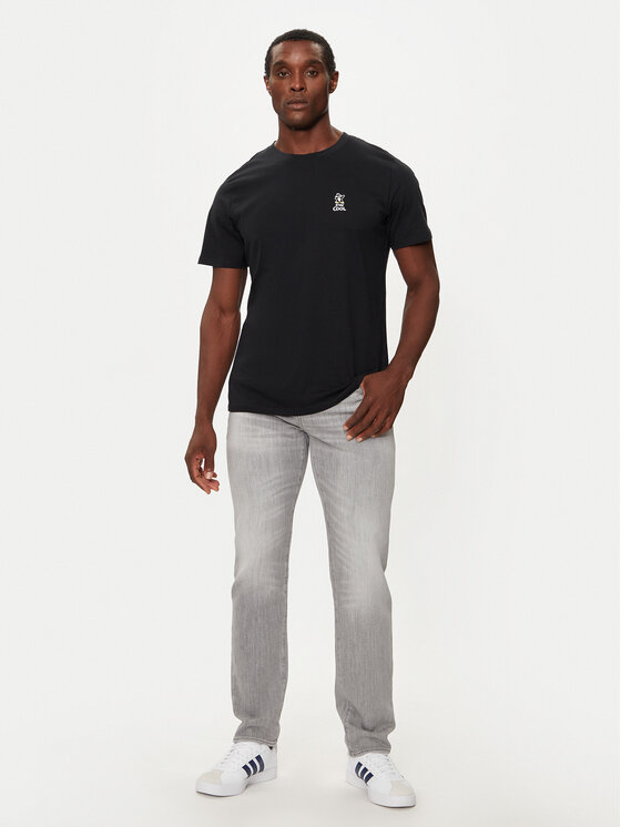 Lindbergh Lindbergh T-Shirt 30-400235 Schwarz Relaxed Fit