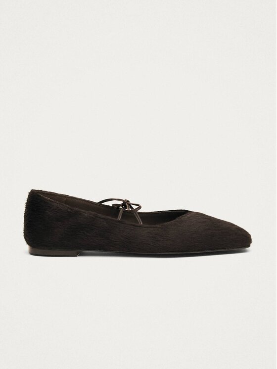Baleriny, rozmiar 42, Brązowe, Sway Soft Brown Leather Ballet Flats