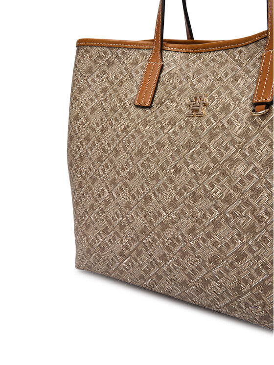 Tommy Hilfiger Tommy Hilfiger Torebka Th Monoplay Satchel AW0AW19173 Beżowy