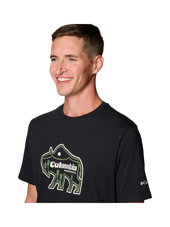 Columbia Columbia T-Shirt 203640 Czarny Regular Fit
