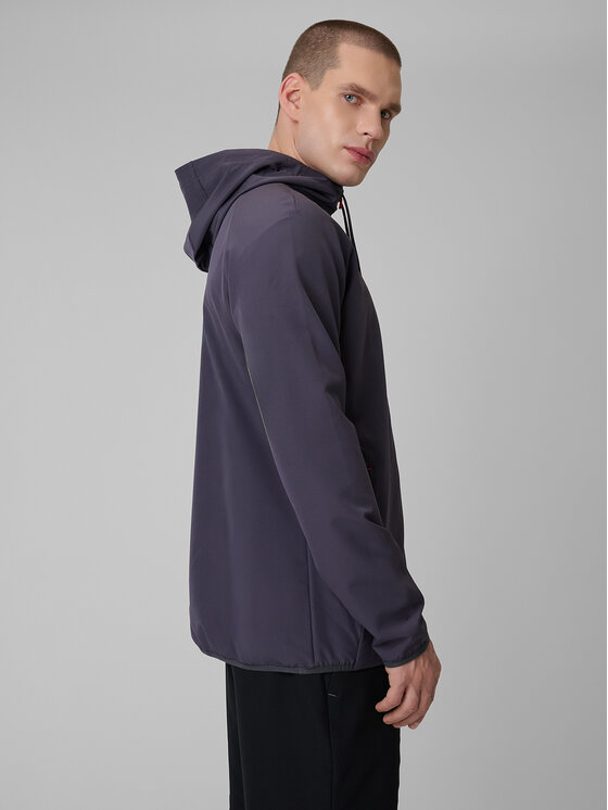 4F 4F Bluza TRAINING CLUB Szary ciemny Regular Fit