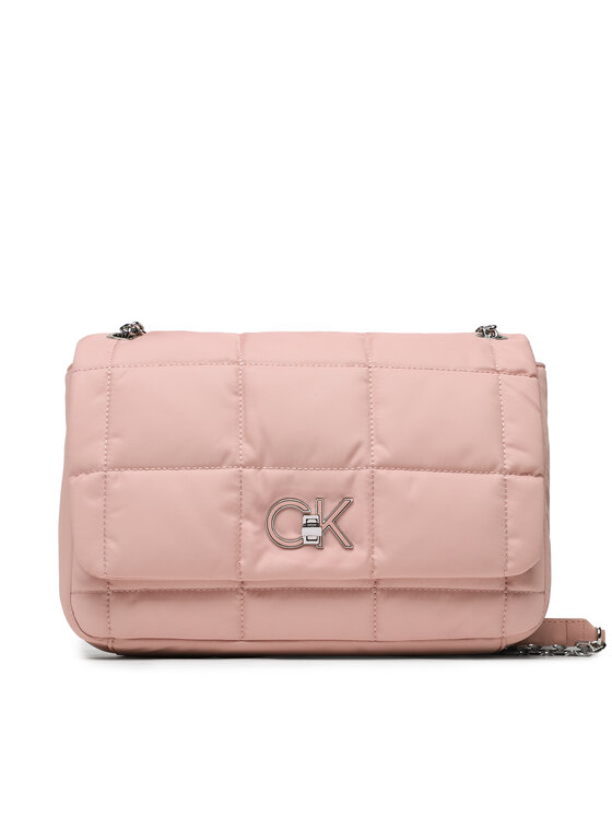 Geantă Calvin Klein Re-Lock Quilt Shoulder Bag Nyl K60K610639 Roz