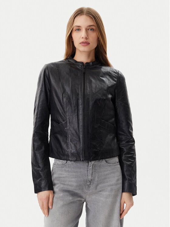Mustang Giacca di pelle Erica Veg 310-24-078 Nero Regular Fit, taglia : XXL