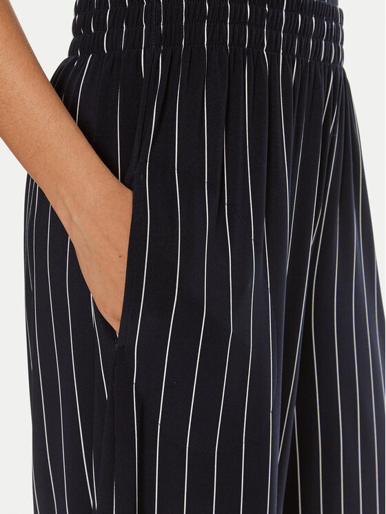 NORMA KAMALI NORMA KAMALI Medžiaginės kelnės KK1247PL212642 Tamsiai mėlyna Relaxed Fit