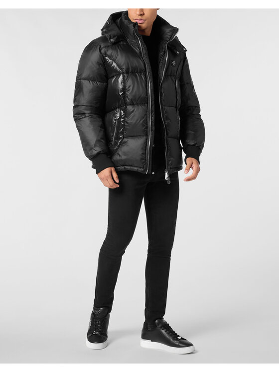 PHILIPP PLEIN PHILIPP PLEIN Kurtka puchowa 27031 Czarny Regular Fit