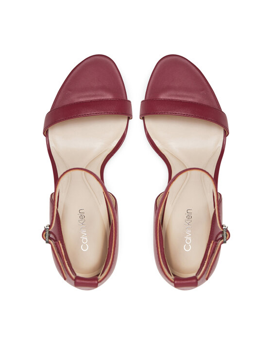 Calvin Klein Calvin Klein Sandaalid Heel Sandal 90 - Lth HW0HW02337 Bordoopunane