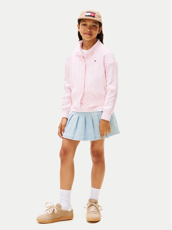 Tommy Hilfiger Tommy Hilfiger Kardigán KG0KG08546 Rózsaszín Regular Fit