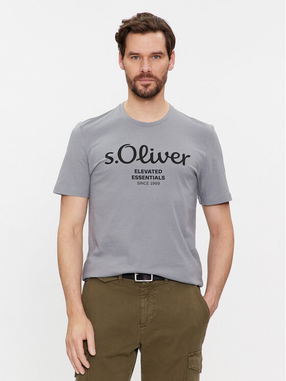 s.Oliver Tričko 2139909 Sivá Regular Fit
