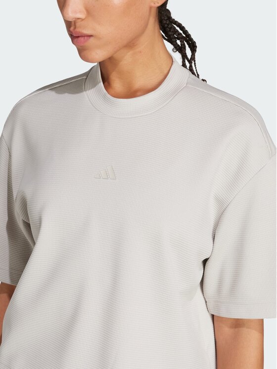 adidas adidas Koszulka techniczna 156183 Beżowy Loose Fit