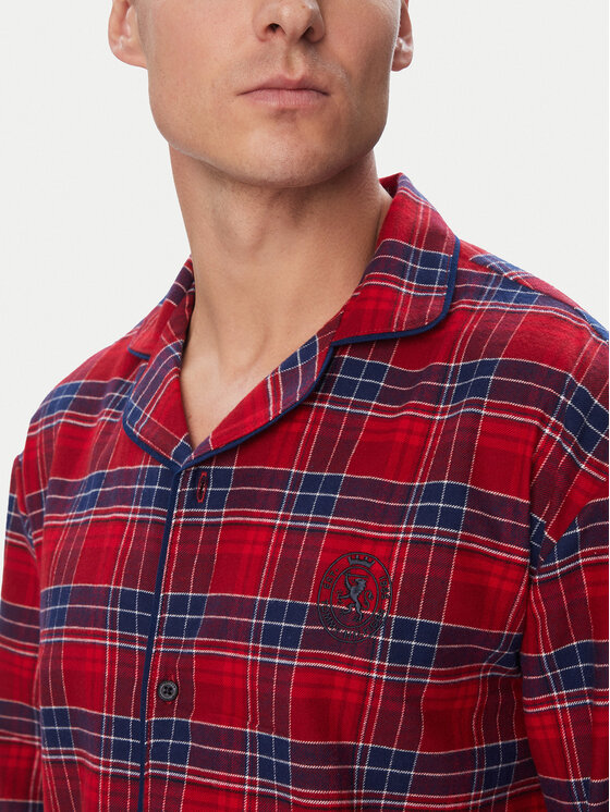 Tommy Hilfiger Tommy Hilfiger Pižama UM0UM03659 Raudona Relaxed Fit