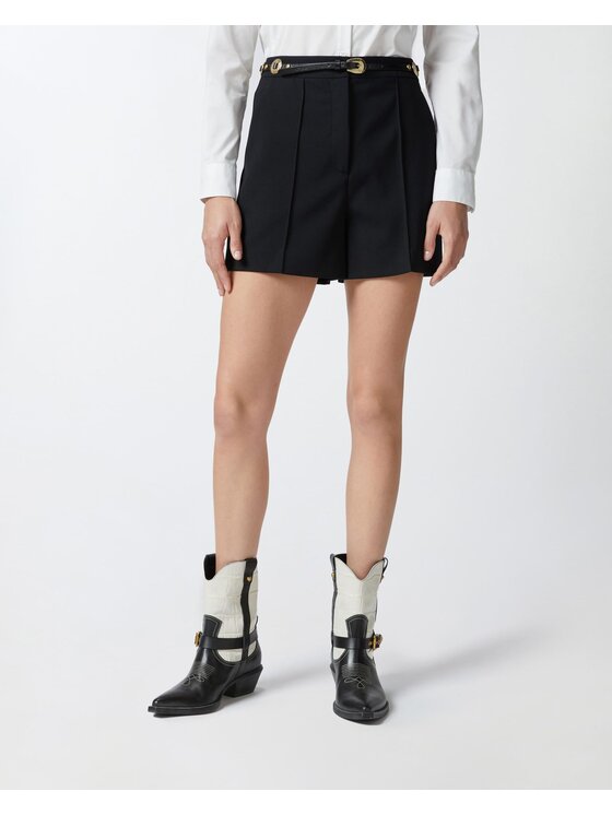 PINKO PINKO Pantaloncini di tessuto Singapore shorts Nero Regular Fit