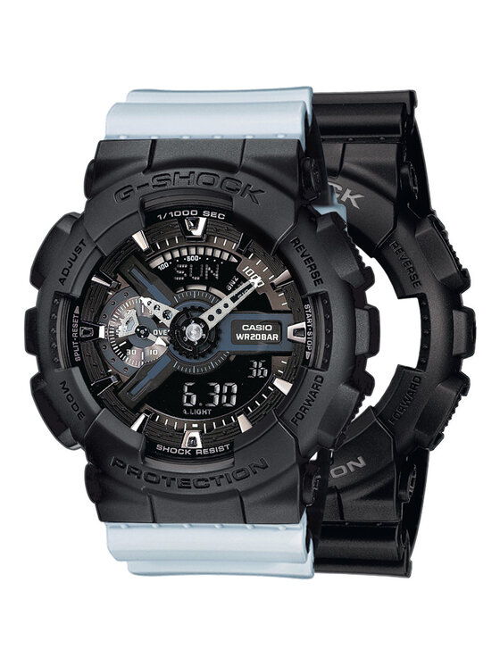 Casio Casio Zegarek SET GA-110-1BER + BEZEL 10358741 + PASEK 10527469 Biały