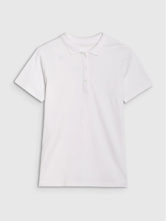 4F 4F Polo 4FWMM00TPTSF514-10S Biały Slim Fit