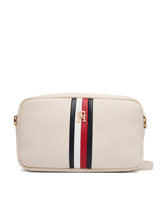 Tommy Hilfiger Tommy Hilfiger Дамска чанта Th Corp Ess Camera Bag AW0AW19333 Кремав