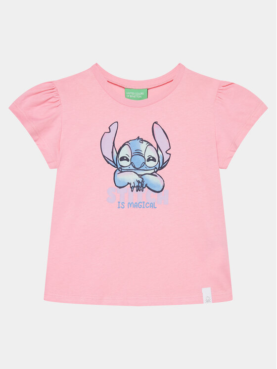 United Colors Of Benetton T-Shirt 3096G10G2 Różowy Regular Fit