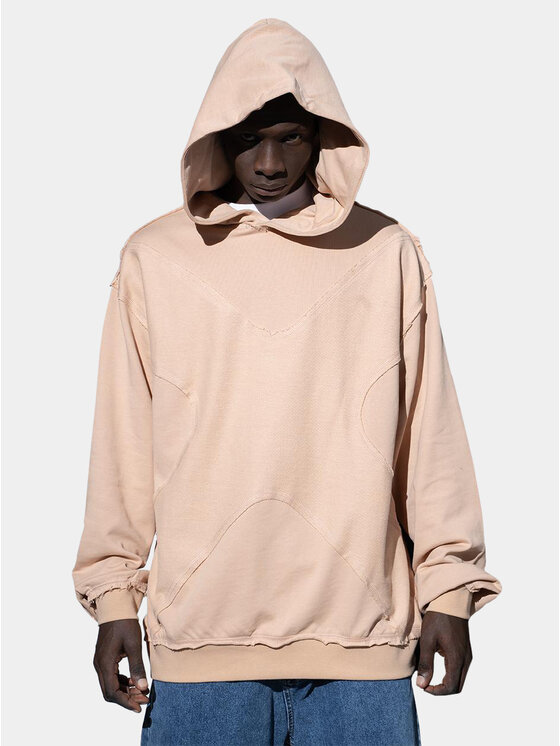 Point X Point X Bluza Bluza Z Kapturem Oversize Męska Beżowa Point X Central X M Beżowy Oversize