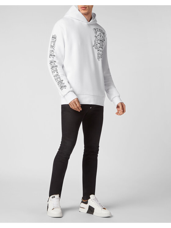 PHILIPP PLEIN PHILIPP PLEIN Bluza 1027 Biały Regular Fit