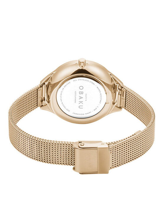 Obaku Obaku Zegarek V257LHVNMV Różowe złoto