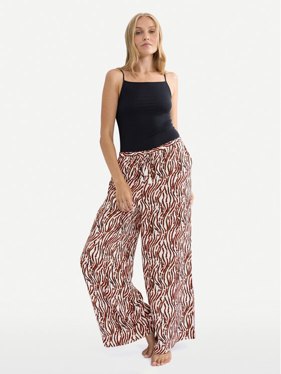 Triumph Triumph Pantaloni din material Summer 10227246 Maro Wide Leg